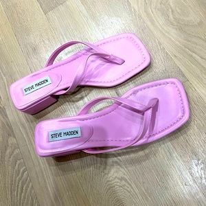 Steven madden heeled flip flops